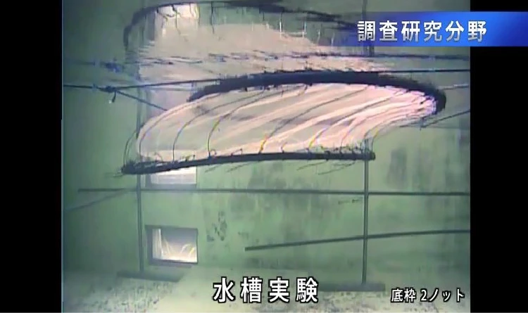 Flume tank experiment